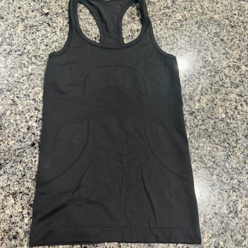 Lululemon Swiftly Tech Tank Top Black Grey Racerback Size 4